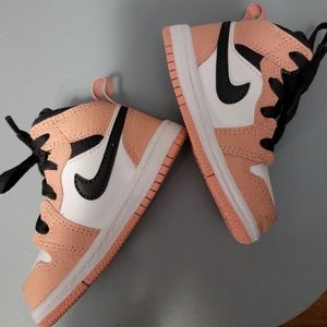 New size 5c Jordan 1 Mid Pink Quartz shoes